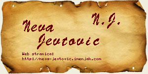 Neva Jevtović vizit kartica